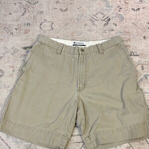 Columbia Men's Khaki Flat Front Shorts